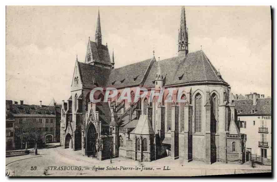 CPA Strasbourg Eglise Saint Pierre le Jeune 