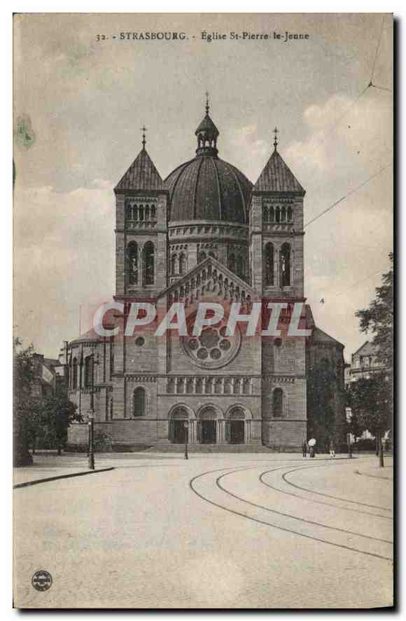 CPA Strasbourg Eglise St Pierre le Jeune 