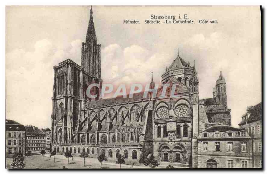 CPA Strassburg I E la Cathedrale cote Sud 