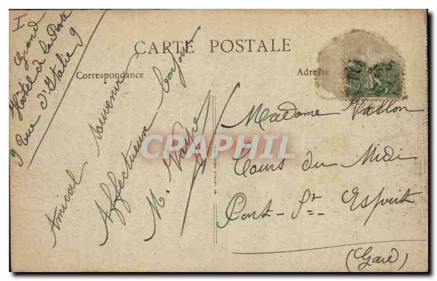 CPA La Savoie Chambery l'hotel de Ville et le Nivolet  — Rückseite