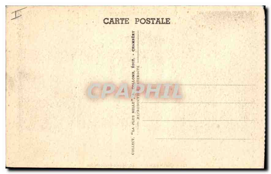 CPA La Savoie Pittoresque Chambery le palais de justice  — Verso