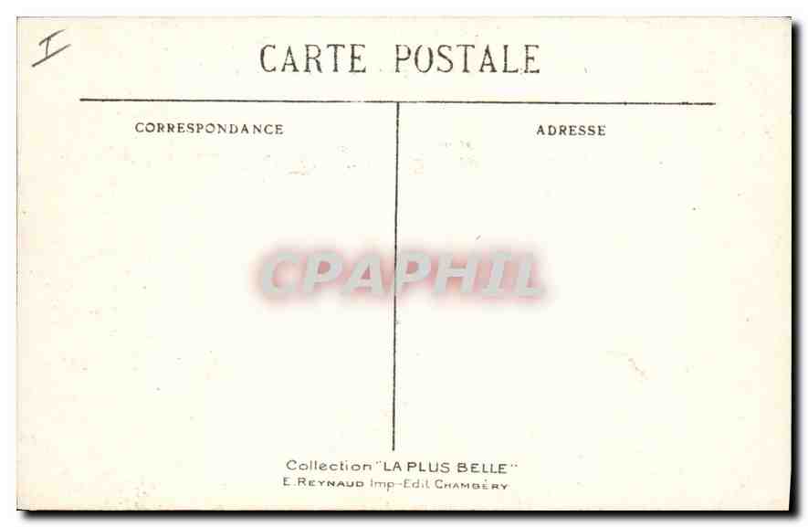 CPA Chambery vue generale et Massif des Bouges  — Rückseite