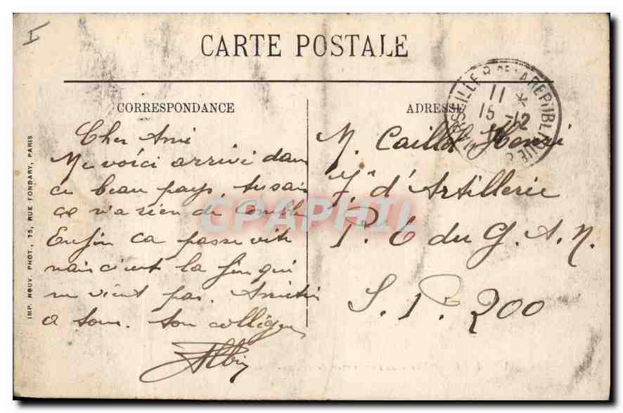 CPA Marseille vue generale prise de Notre Dame de la Garde  — Rückseite