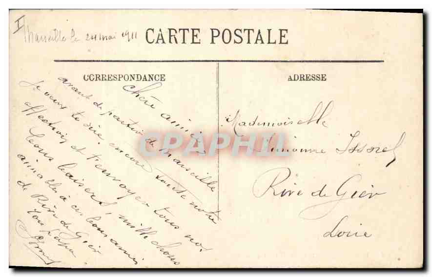CPA Marseille Effet de Vagues  — Rückseite