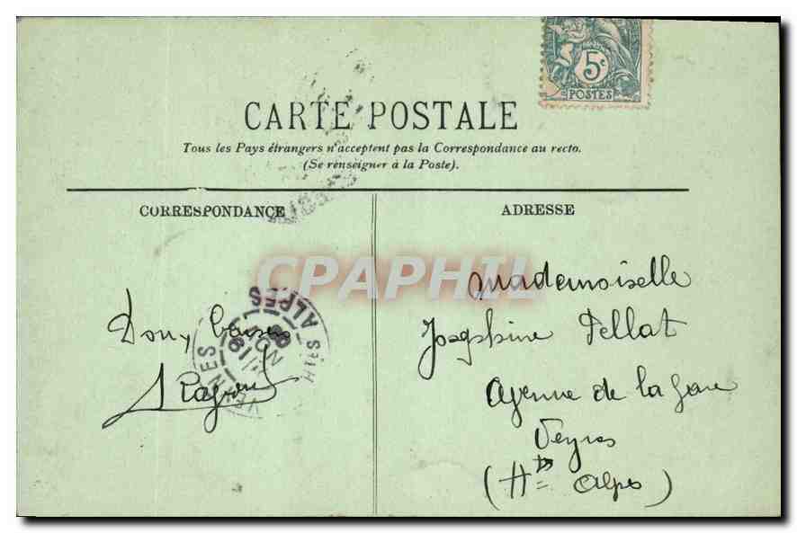 CPA Marseille vue generale  — Verso