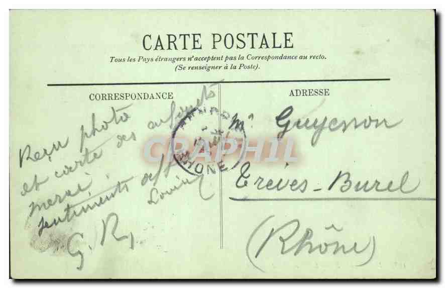 CPA Marseille Soleil Couchant  — Verso
