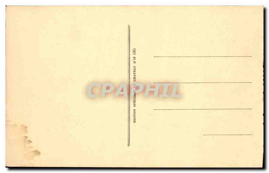 CPA Marseille le chateau d'If  — Rückseite