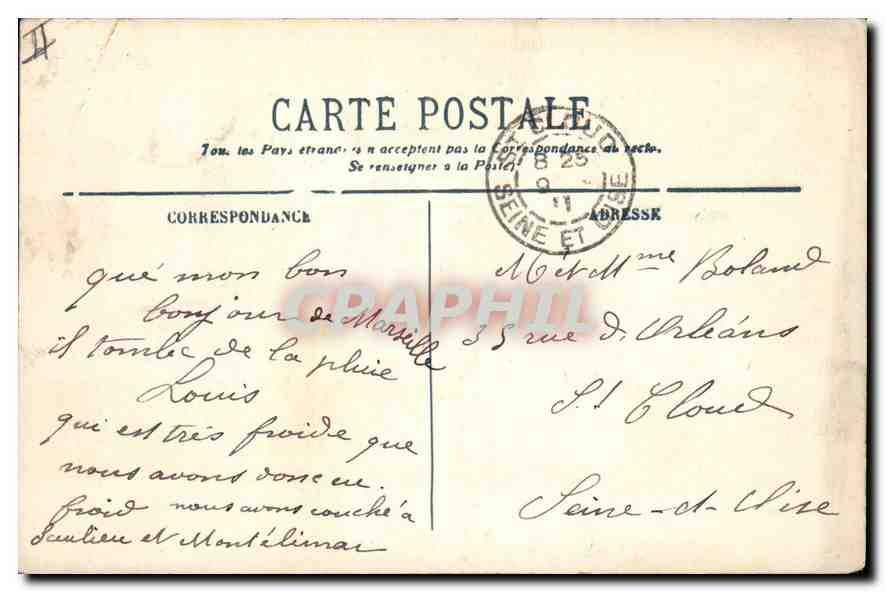 CPA Marseille Panorama pris de N D de la Garde cote Nord  — Rückseite