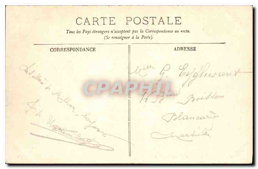 CPA Soleil couchant a Marseille  — Verso