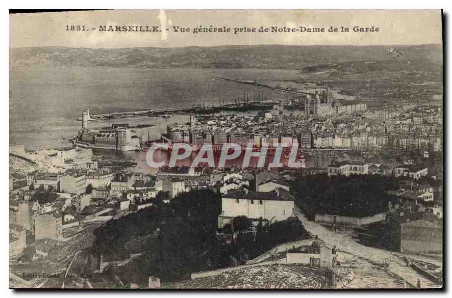 CPA Marseille vue generale prise de Notre Dame de la Garde 