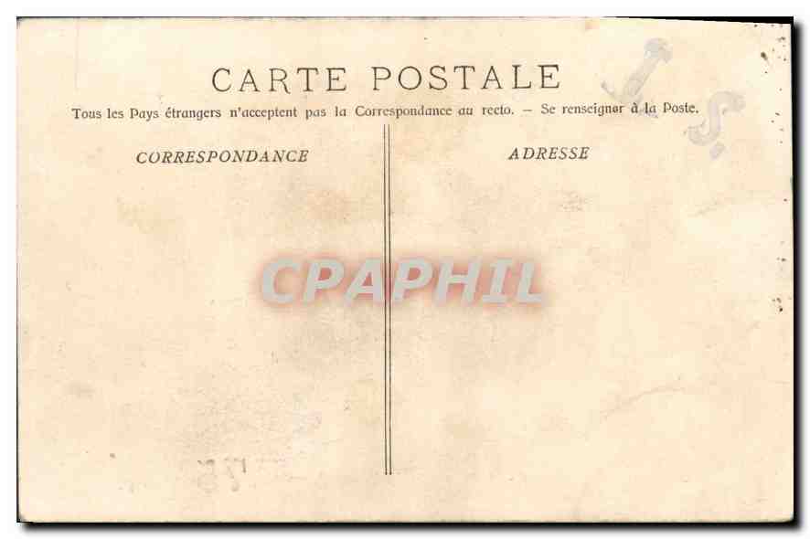 CPA Marseille le palais Longchamp  — Verso