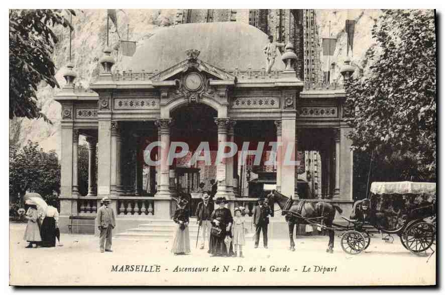 Marseille - Ascenseurs de N.-D. de la Garde - Le Départ