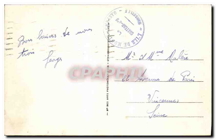 CPA Marseille le chateau d'If  — Rückseite