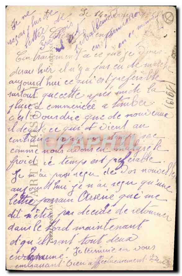 CPA Marseille Eglise St Vincent de Paul les Reformes  — Verso