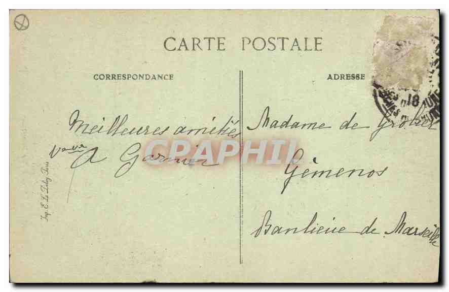 CPA Marseille Eglise Saint Vincent de Paul les Reformes  — Verso