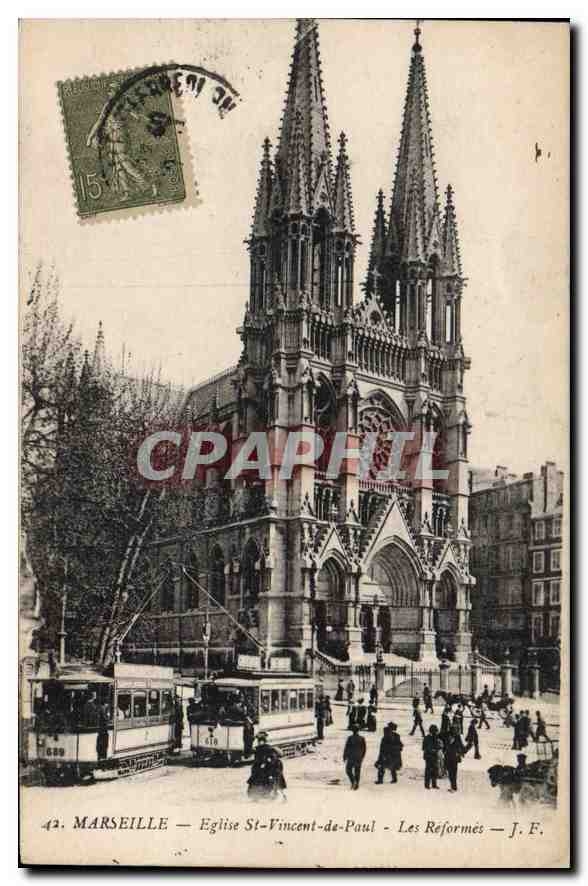 CPA Marseille Eglise St Vincent de Paul les Reformes 