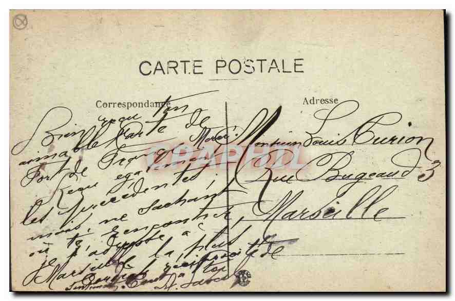 CPA Marseille Eglise St Vincent de Paul les Reformes  — Rückseite