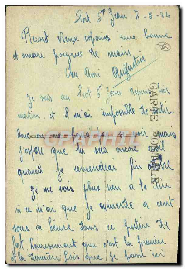 CPA Marseille vue generale  — Verso