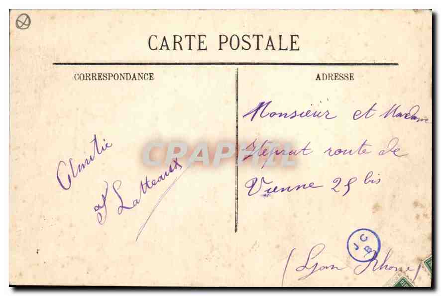 CPA Marseille Monument des Mobiles et les Reformes  — Verso