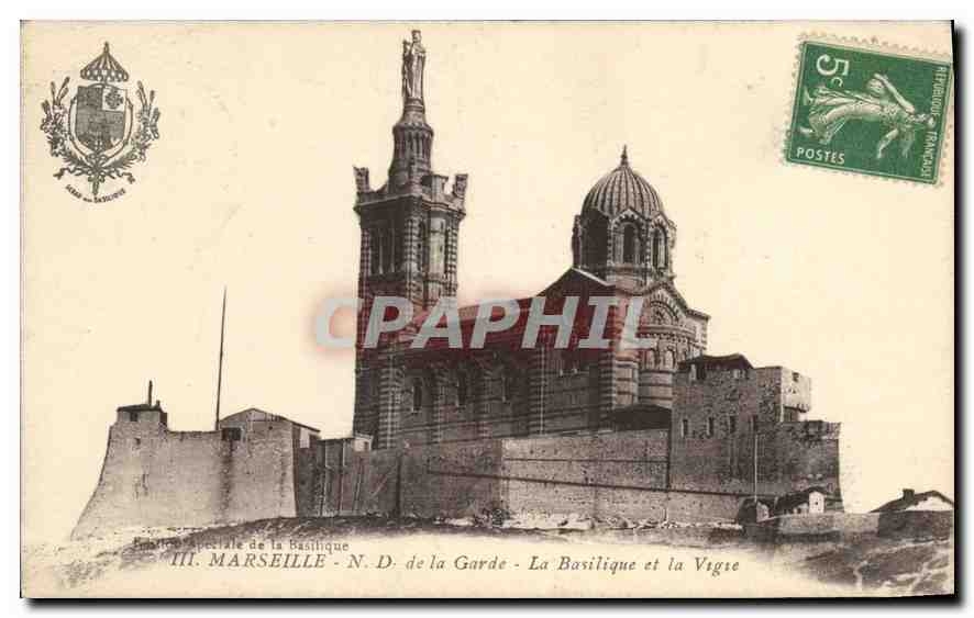 CPA Marseille N D de la Garde la Basilique et la Vigie 