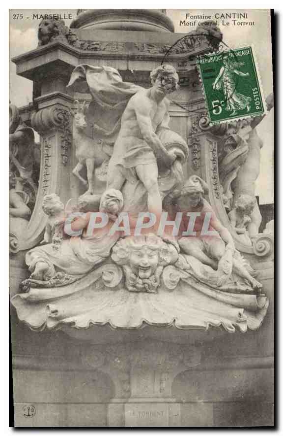 CPA Marseille Fontaine Cantini Motif central le Torrent 