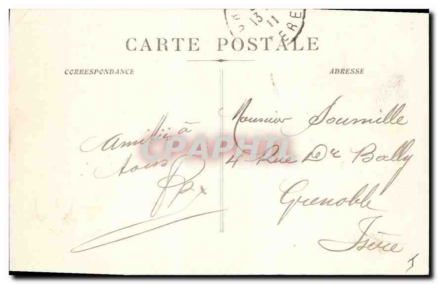 CPA Marseille Fontaine Cantini Motif central le Torrent  — Verso