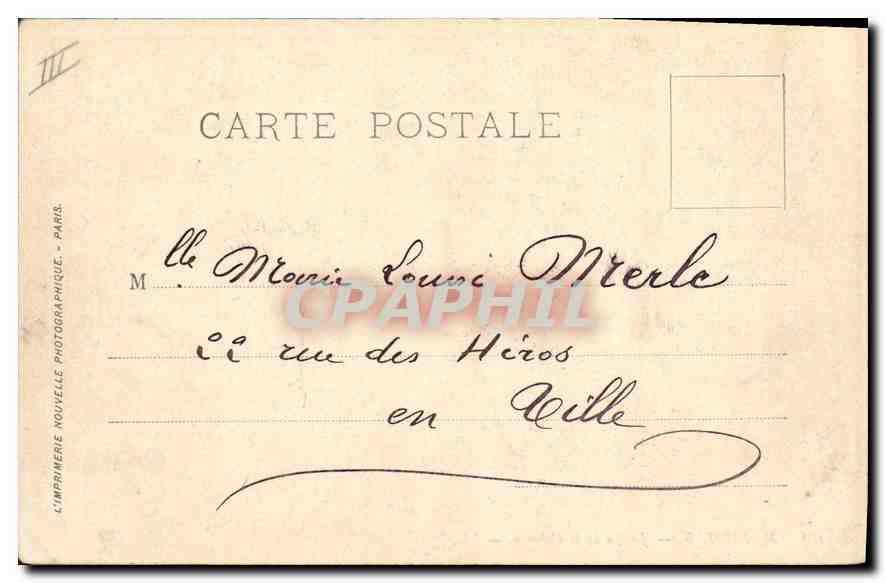 CPA Marseille jardin de la Colonne  — Verso