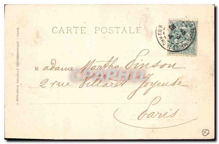 CPA Marseille l'eglise des Reformes  — Verso