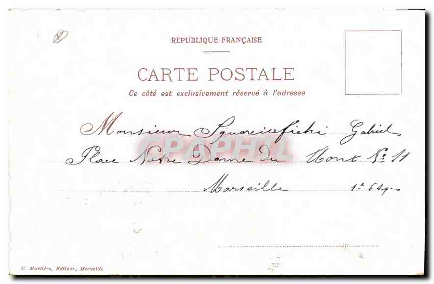 CPA Marseille Iles du Frioul et chateau d'Il coucher de Soleil  — Verso