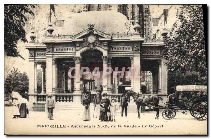 Marseille - Ascenseurs N.-D. de la Garde - Le Départ