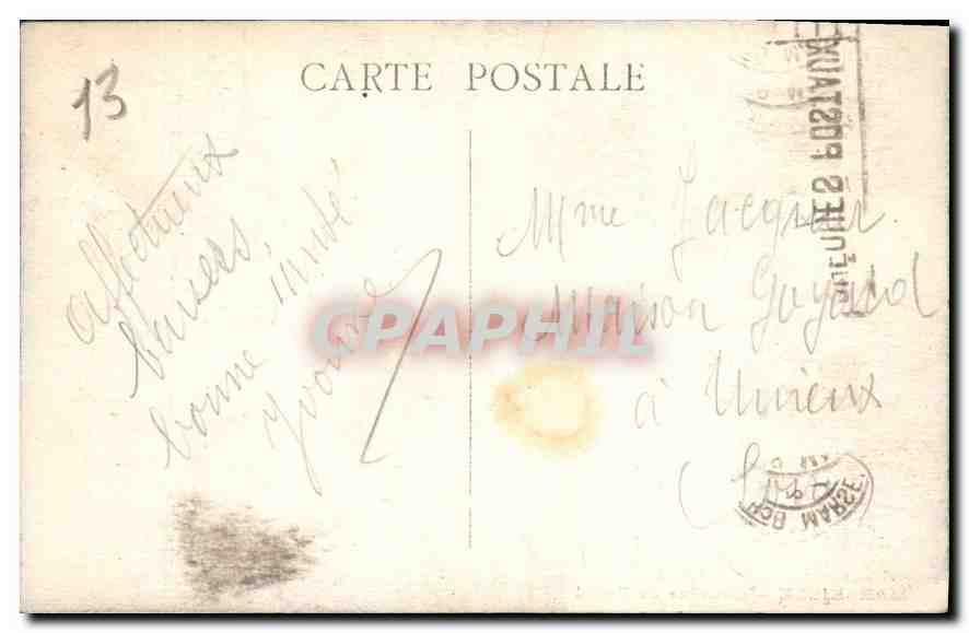 CPA Marseille Coucher de Soleil  — Verso