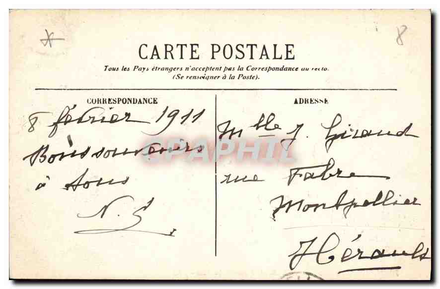 CPA Marseille N D de la garde a travers les Pins  — Rückseite