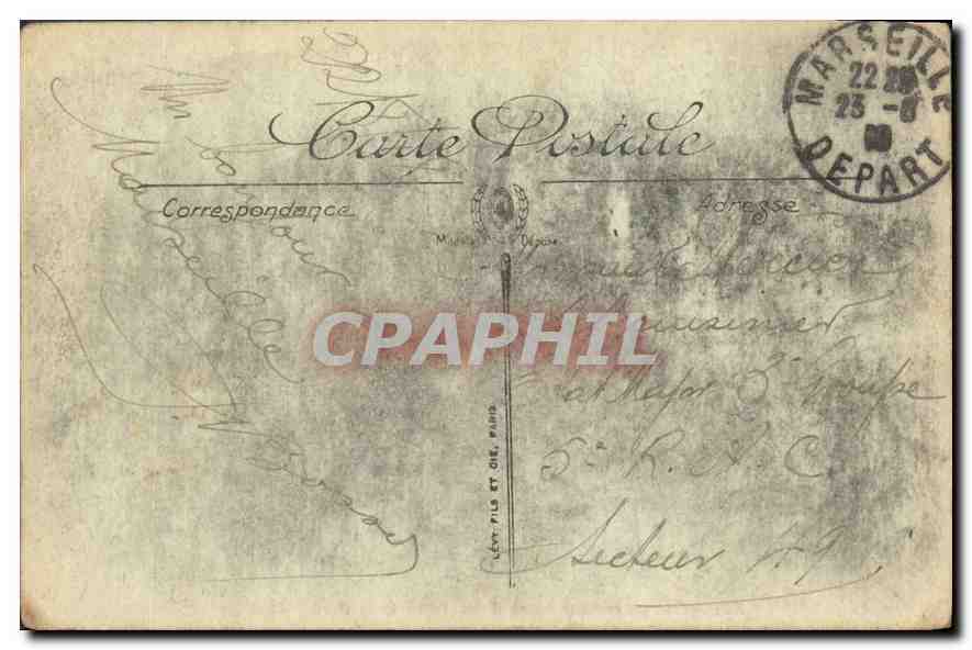 CPA Marseille vue generale pris de Notre Dame de la Garde  — Rückseite