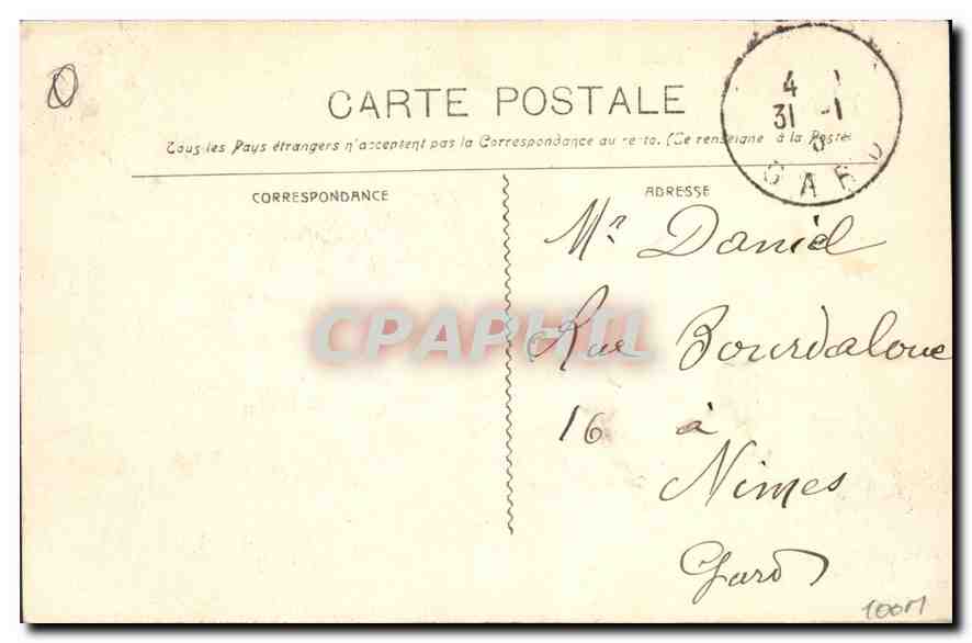 CPA Marseille N D de la Garde  — Rückseite