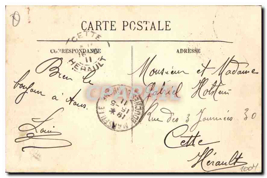 CPA Marseille Notre Dame de la Garde  — Rückseite
