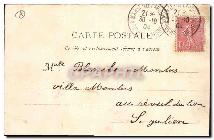 CPA Marseille Notre Dame de la Garde  — Rückseite