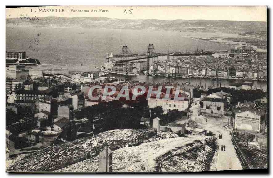 CPA Marseille Panorama des Ports 