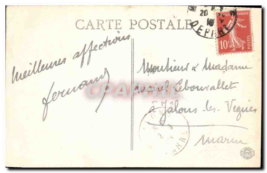 CPA Marseille N D de la Garde  — Rückseite