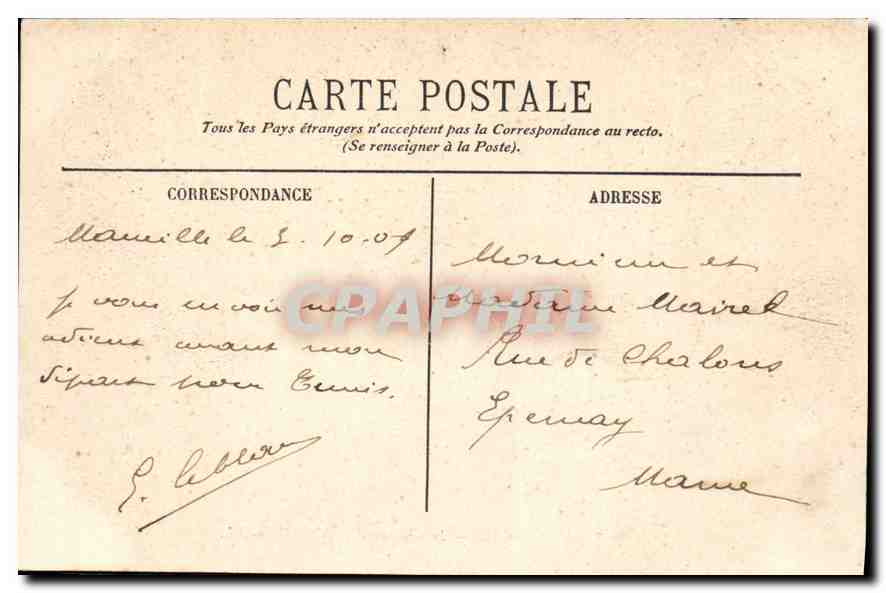 CPA Marseille le chateau d'If Cote Est  — Rückseite