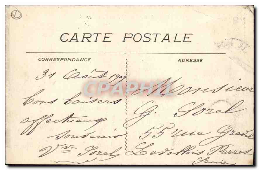 CPA Marseille les Allees de Meilhan  — Verso