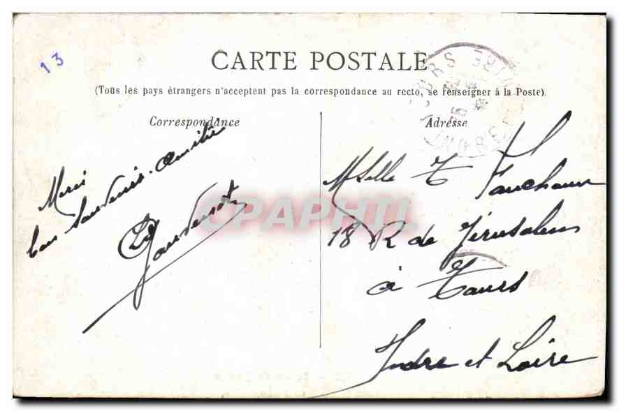 CPA Marseille palais de Justice  — Verso