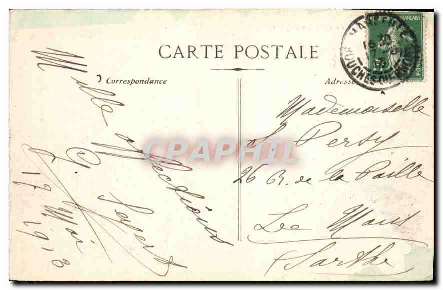 CPA Marseille le chateau d'If  — Verso