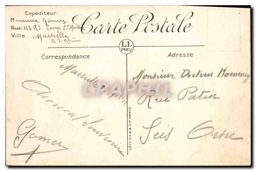 CPA Marseille Notre Dame de la Garde  — Rückseite