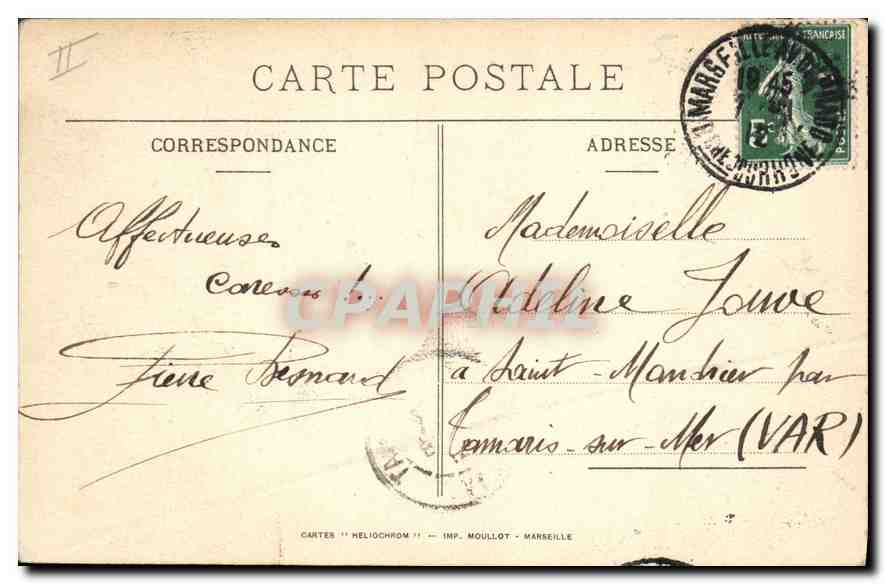 CPA Marseille Quai de la Joliette  — Rückseite