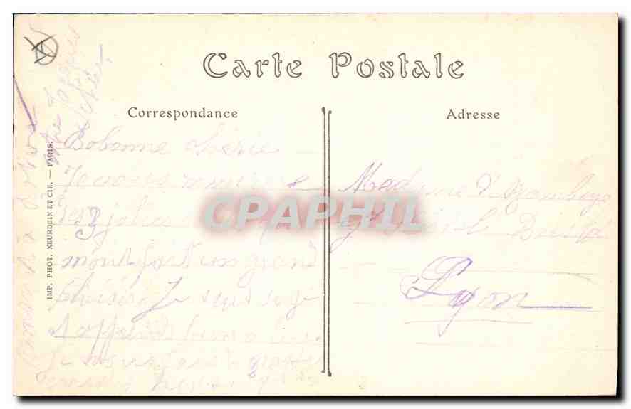 CPA Marseille Ascenseur de Notre Dame de la Garde  — Rückseite