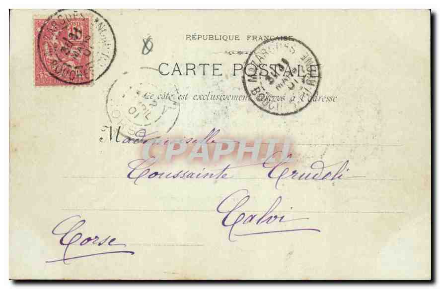 CPA Marseille Abbaye Saint Victor  — Verso