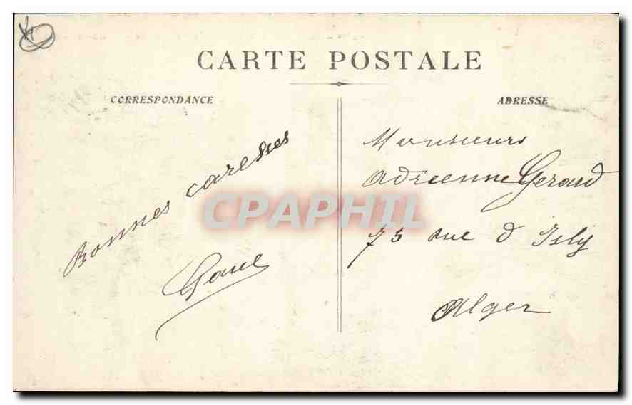 CPA Marseille vue generale et N D de la Garde  — Rückseite