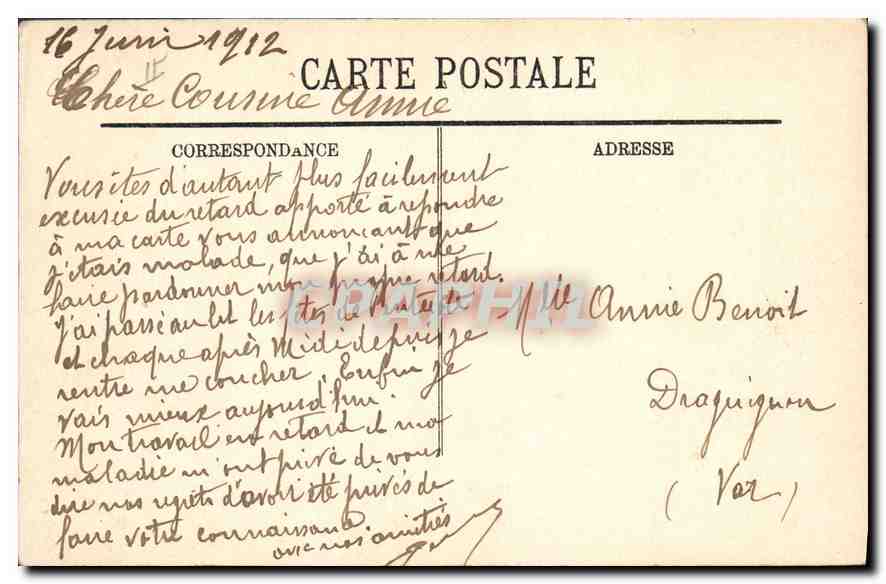 CPA Marseille vue a Vol d'Oiseau  — Verso