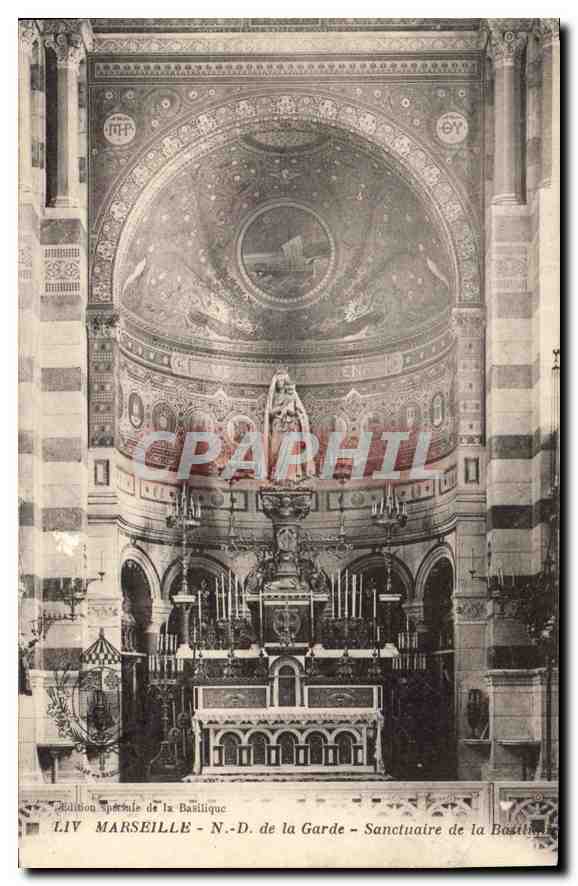 CPA Marseille N D de la Garde Sanctuaire de la basilique