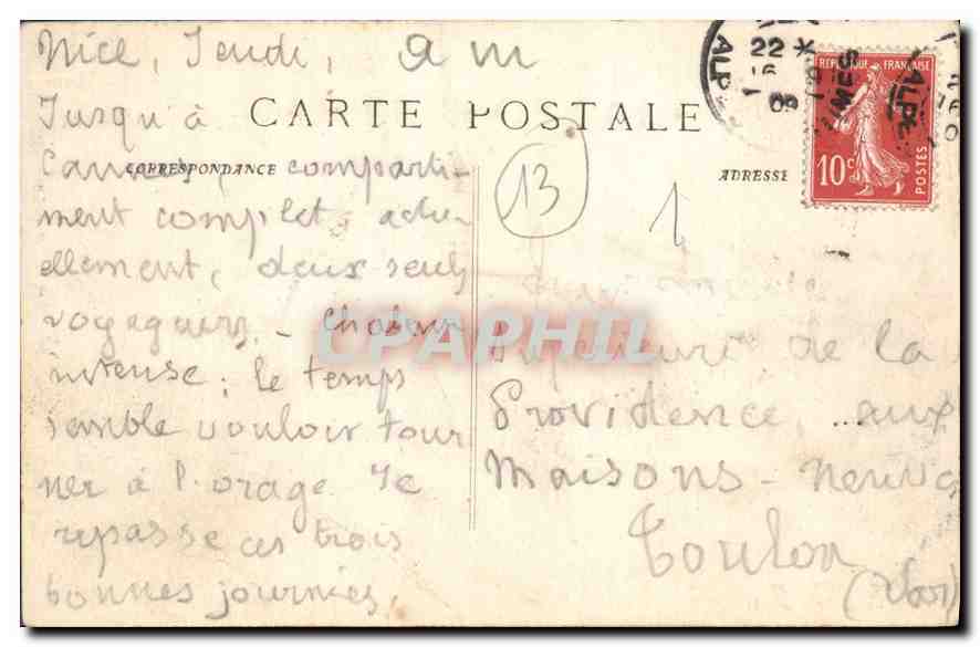 CPA Saint Victor Grande nef de la Crypte  — Verso
